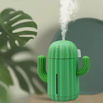 

Dropship Mini USB Aroma Essential Cactus Ultrasonic Air Humidifier Timing Aromatherapy Diffuser 340ML For Office Home Car
