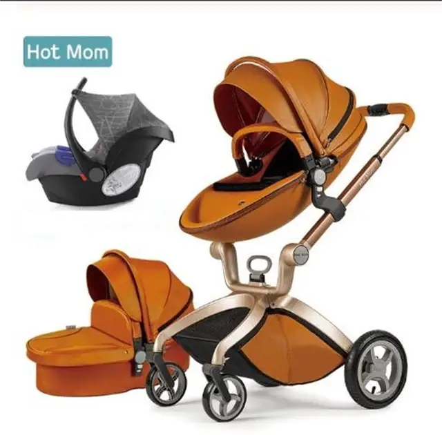$US $163.20  Free ship Original Hot Mom stroller High Landscape baby stroller 3 in 1 Newborn carriage fold shock