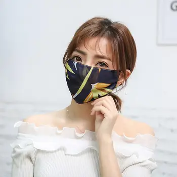 

Women Floral Print Breathable Anti-Droplet Sunproof Protective Face Mouth Mask Wind and dust resistance against viruses
