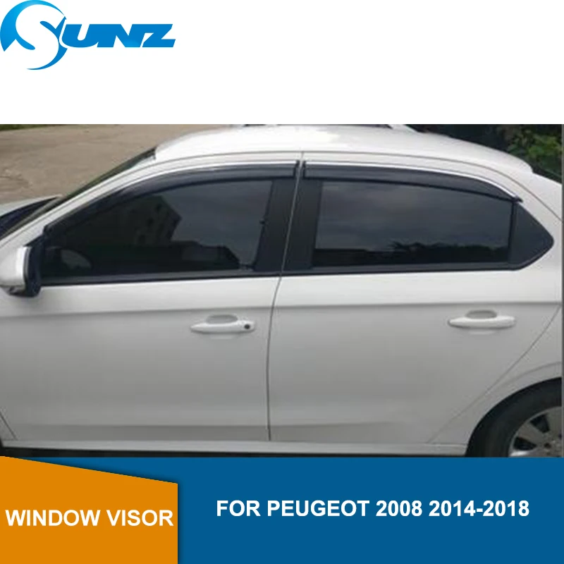 

Car window rain protector for PEUGEOT 2008 2014-2018 door visor for PEUGEOT 2008 2014 2015 2016 2017 2018 accessories SUNZ