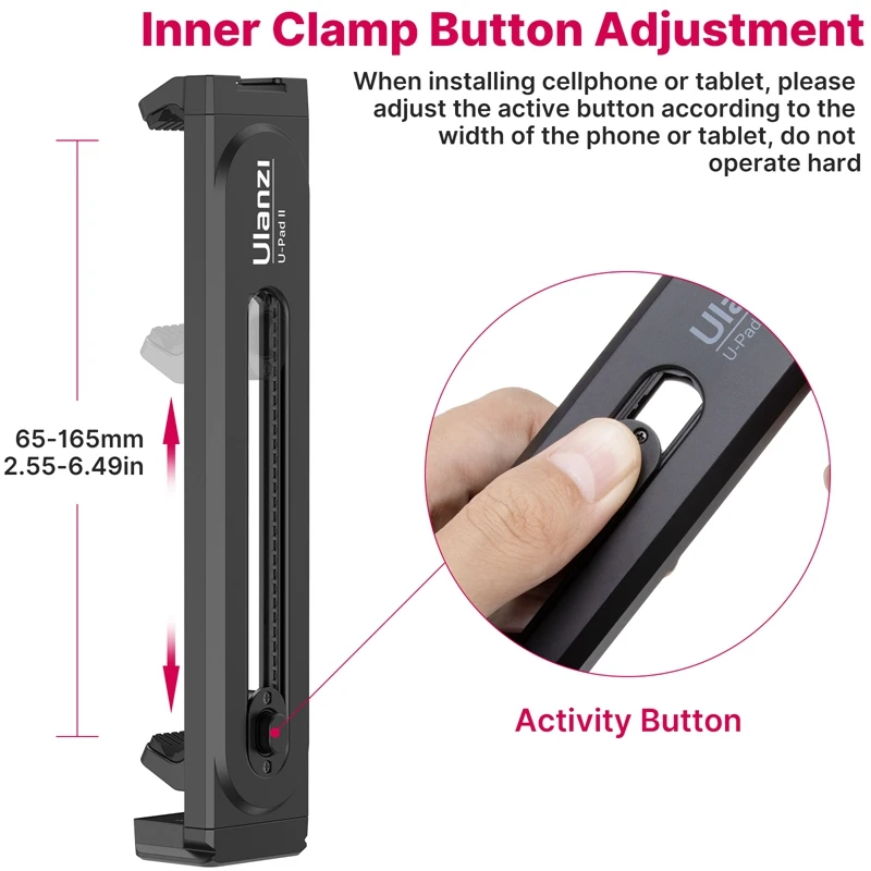 Vijim Ulanzi U-pad ii Universal Tablet Suporte Braçadeira para Ipad Smartphone Titular Tripé de Montagem com Parafuso Sapato Frio para Microfone Led - Image 6