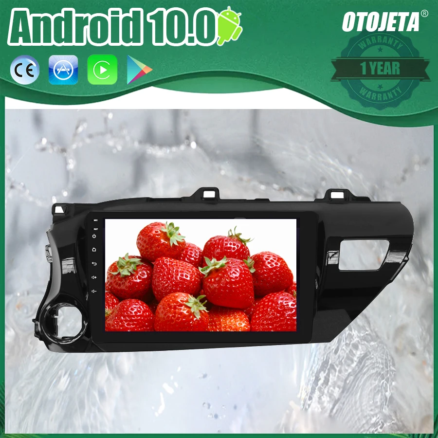 OTOJETA Android 10 2.5D экран Автомобильный Радио плеер для 2016 Toyota Hilux 25 дюймов мультимедиа