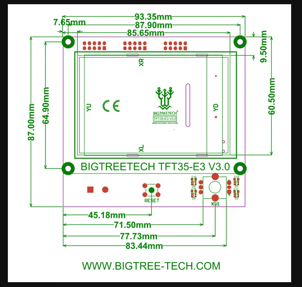 Bigtreetech tft35 e3 v3.0 tela de toque