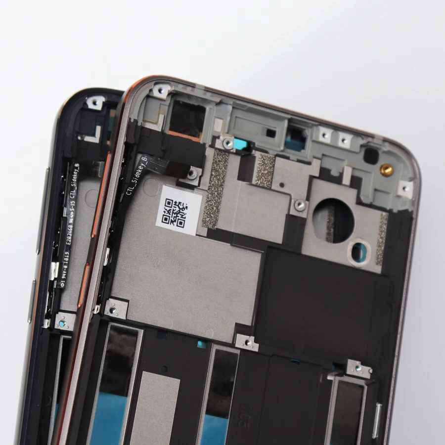 Алюминий средняя рамка для Nokia 7,1 средняя часть спереди Корпус шасси с кнопка регулировки громкости+ клей Стикеры