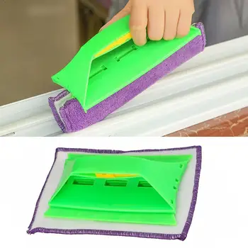 

18 * 10cm Vacuum Cleaner Glass Cleaner Multipurpose Groove Glass Microfiber Cleaner Wiper Cleaning Cleaning Brush Glass Bru U6M6