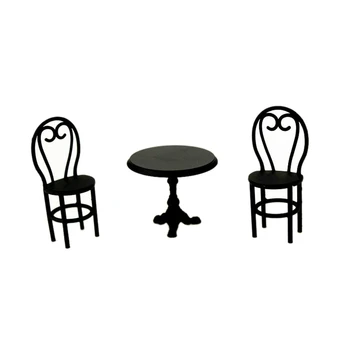 

1/12 Scale Food Play Scene Toy Model Doll House Accessories Mini Casual Dining Chair Set