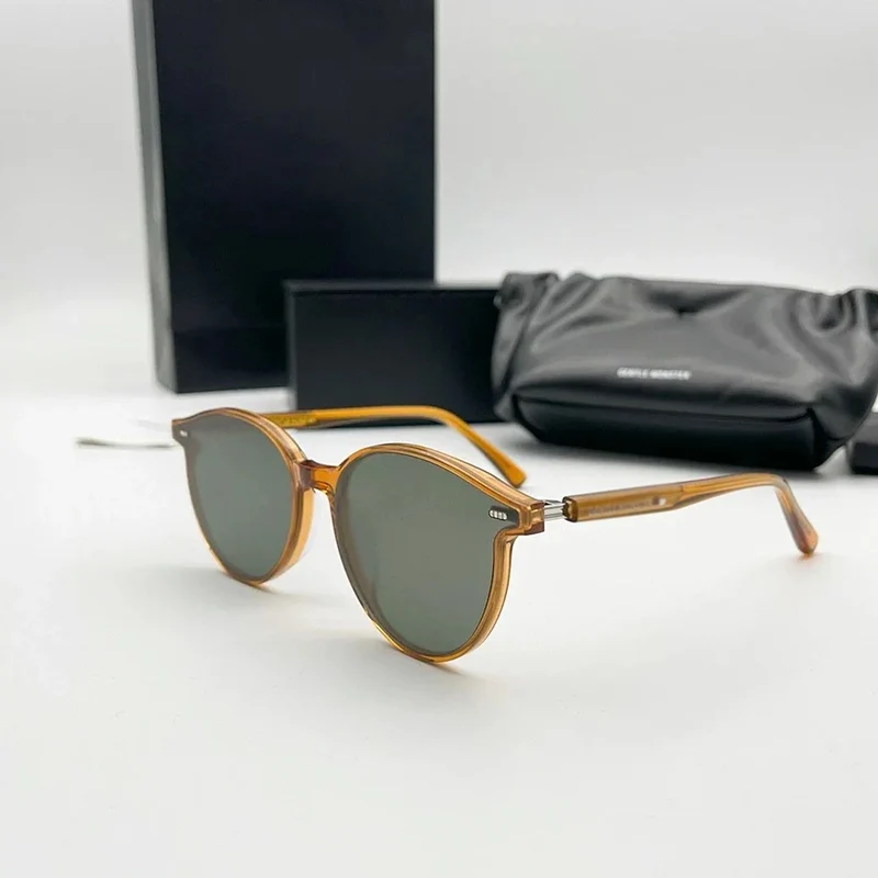2021 New High Quality SLO Sunglasses Korea Brand GENTLE Sunglasses Women Men Round For small face Sunglasses With Original Case