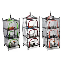Multifunctional Nets Folding Drying Net Hanging Clothes Anti-Mosquito Drying Net for Drying Clothes Fruit and Vegetable