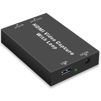 

HOT-1080P HDMI to USB2.0 with Loop Out Capture Box USB Computer Recorder HD Video Capture Card