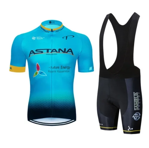 Nieuwe negro equipo ASTANA pro Ciclismo джерси 9D гелевая накладка fiet pantalones cortos conjunto mannen Ropa Ciclismo fietsen Mail - Цвет: 6