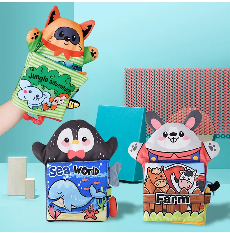 Animal Plush Hand Puppets Childhood Kids Cute Soft Toy Jungle Sea World Farm Story Books Play Doll Gift For Children Drawing Toys Aliexpress