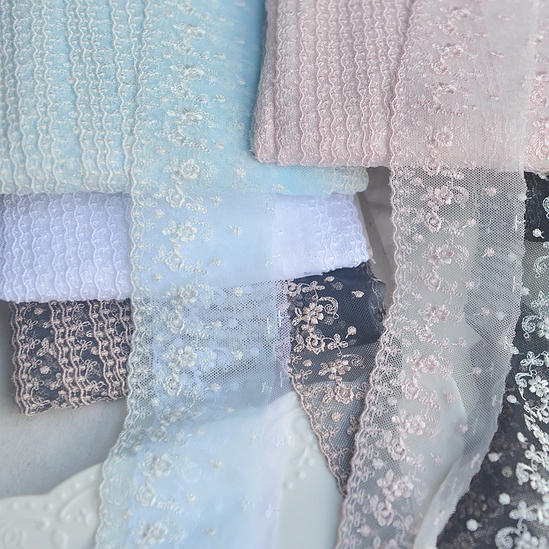 

5meters/lot 6cm Good Retro Embroidered Lace Trim Handmade Fabric Girl Color Accessory X444