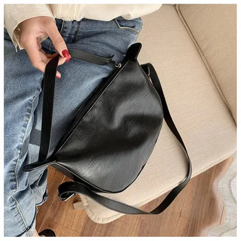 

2020 Korean bags for women PU Flap Casual Solid Zipper Shoulder Bags purses and handbags vintage designer bags High-capacity