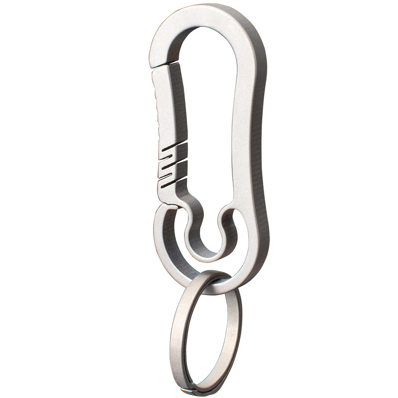 

1 Pcs Titanium Alloy Keychain Lightweight Backpack Hanging Buckle Outdoor Carabiner ZJ55