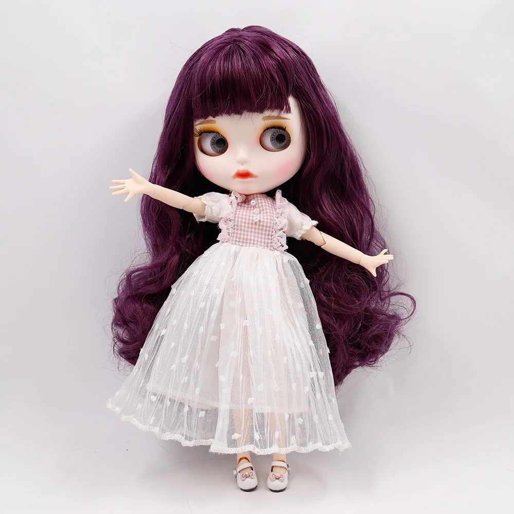 Ледяной DBS Blyth кукольные шарнирное тело лепесток лотоса с фиолетовыми большими
