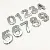 1pc 3D Numeral Door Plate House Numbers Ящик Знак Плакировка Ворота Цифры от 0 до 9 Пластиковая Бирка Отель Главная Наклейка Адрес Дверной ярлык