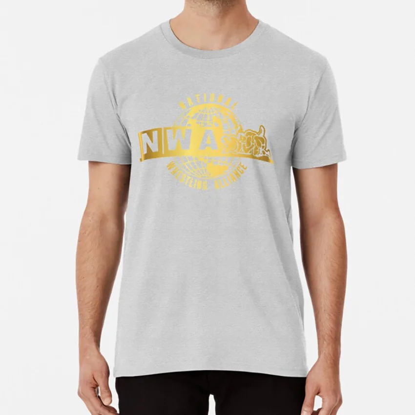 National Wrestling Alliance Logo - GOLD t shirt nwa wrestling | Мужская одежда