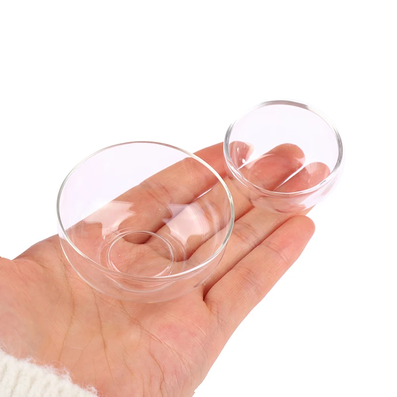 

1 шт., миниатюрная стеклянная тарелка для кукольного домика, 40/55 мм, 1:12