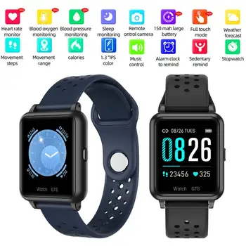 

1Pc Smart Bracelet Super large HD Screen Thermometer Heart Rate Blood Pressure Intelligent reminder Bluetooth Sports Bracelet