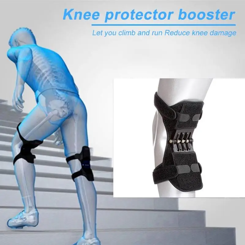 

Knee Pads Sport Spring Knee Strap Knee Joint Protector for Mountain Climbing Running Booster Support Brace Sports Safe