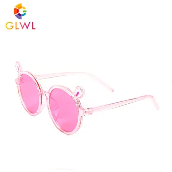 

Children's Pink Sunglasses 2020 Sun Glasses For Girls Colored Eye Lenses Baby Clear Eyewear Cute Small Round Sunglasess Summer