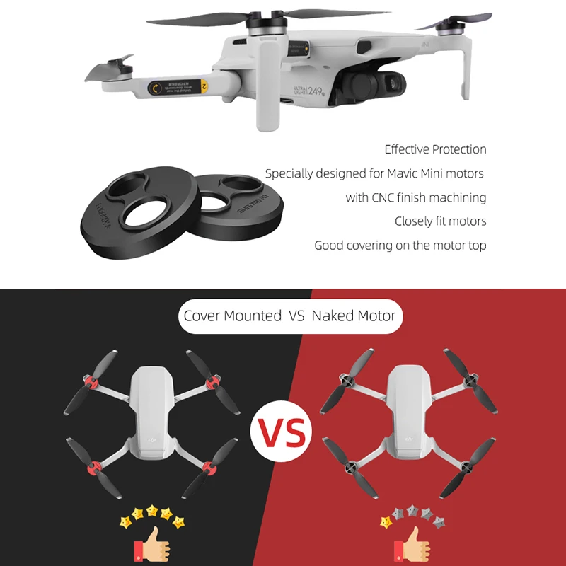 4 шт. защитный чехол из алюминиевого сплава для DJI Mavic Mini Drone Motor Чехлы Пылезащитная Защита от царапин аксессуары