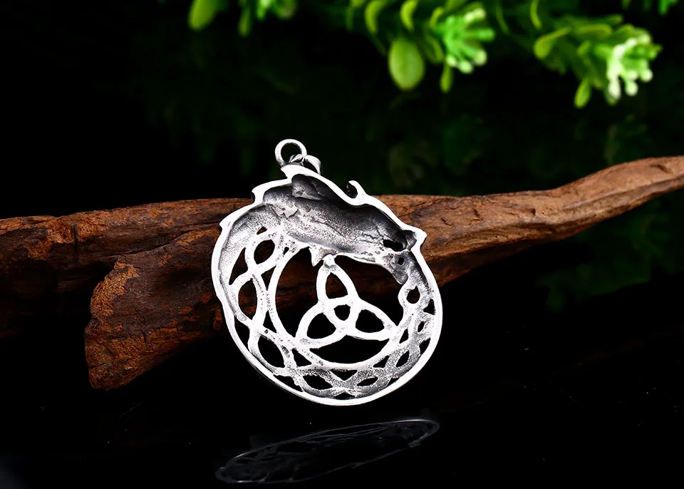 Celtic Knot Dragon Head Pendant 3