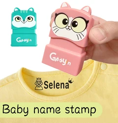 Sello personalizable para ropa, estampa sobre tela con un sello único y de diseño infantil para uso en tela a prueba de agua
