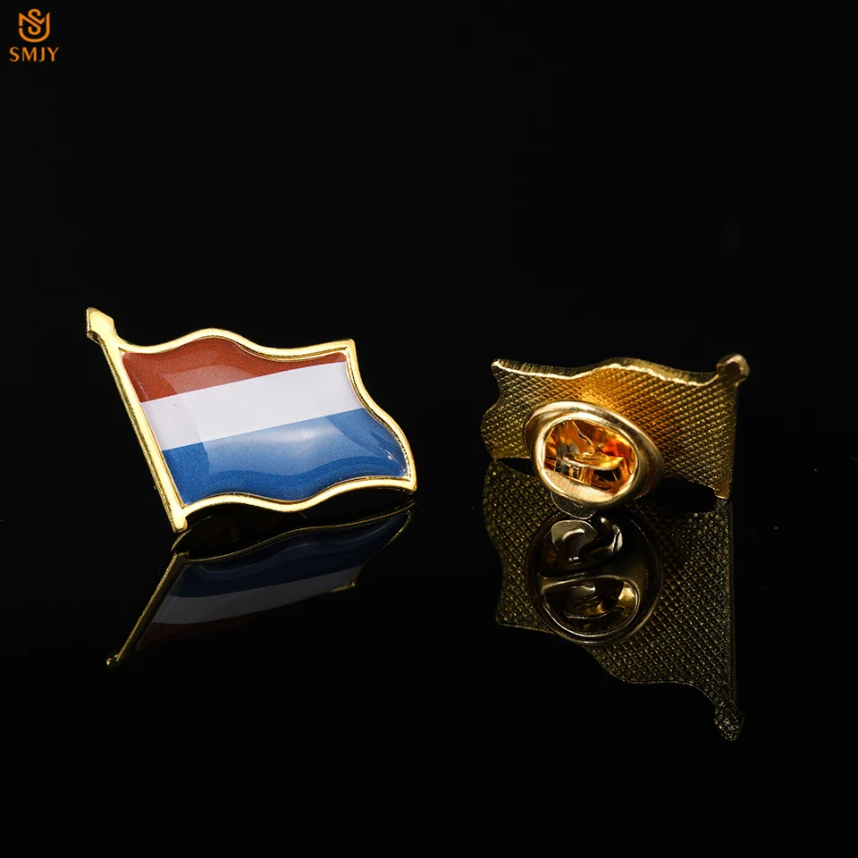 Европейские металлический сувенирный подарок 19x21 мм Netherland брошь в виде флага