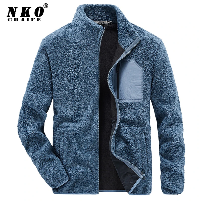 

Мужские зимние куртки, новинка 2021, Флисовая теплая Толстая куртка, Мужская Осенняя Брендовая верхняя одежда, модная мягкая Повседневная куртка с карманами для мужчин