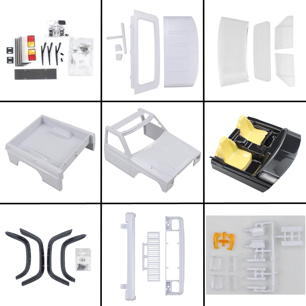 MEREPACCOR Пластик 313 мм Колесная база Cherokee пикап автомобильный комплект оболочки для 1/10 RC комплект автомобильных принадлежностей для передней и задней оси SCX10& SCX10 II 90046 90047