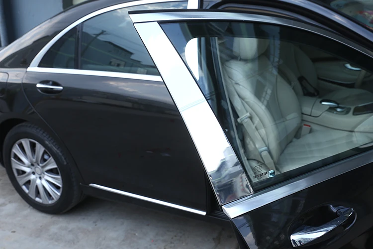 Для Mercedes Benz W221 s-класс S300L S350L S400L S500L S600L 2008-2013 автомобильные аксессуары оконная формовочная отделка алюминиевый сплав