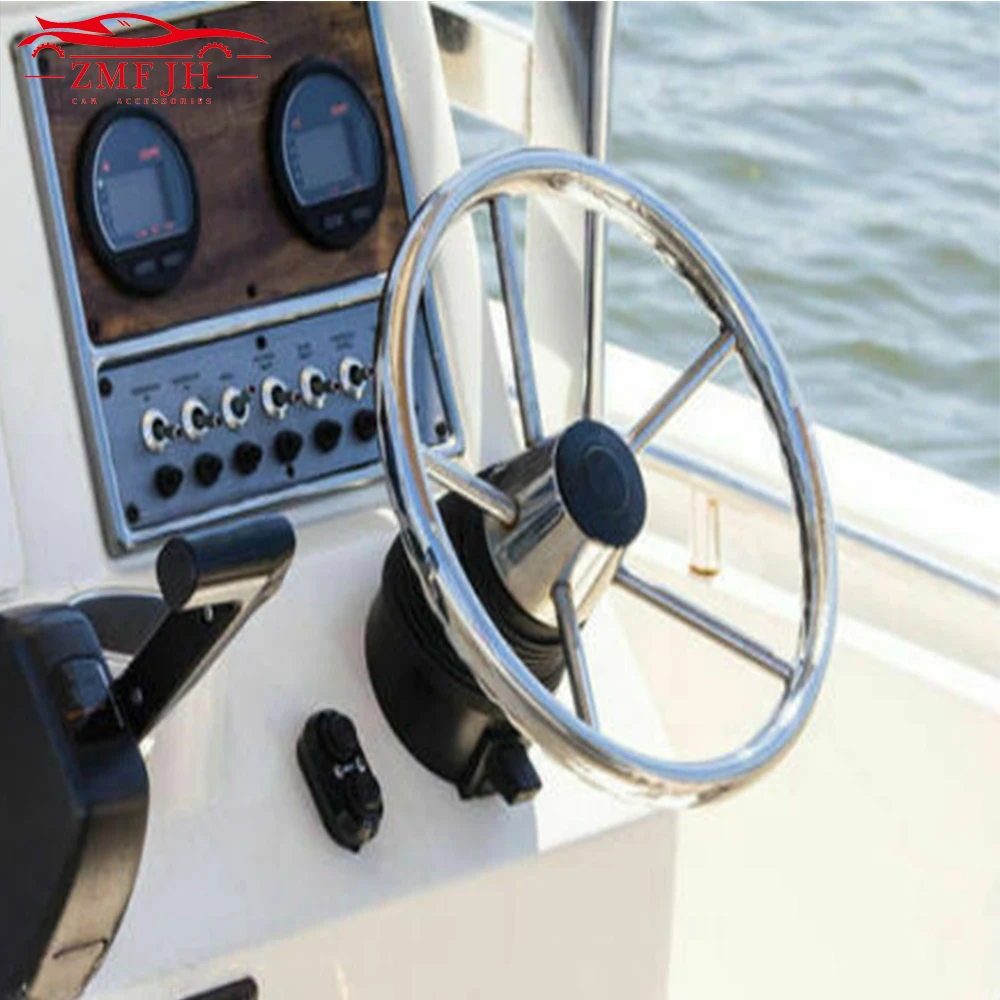 13-1/2'' Boat Stainless Steel Steering Wheel 5 Spoke 25 Degree 343mm yacht steering wheels boat accessories for Marine Yacht 13-1/2'' Boat Stainless Steel Steering Wheel 5 Spoke 25 Degree 343mm yacht steering wheels boat accessories for Marine Yacht
