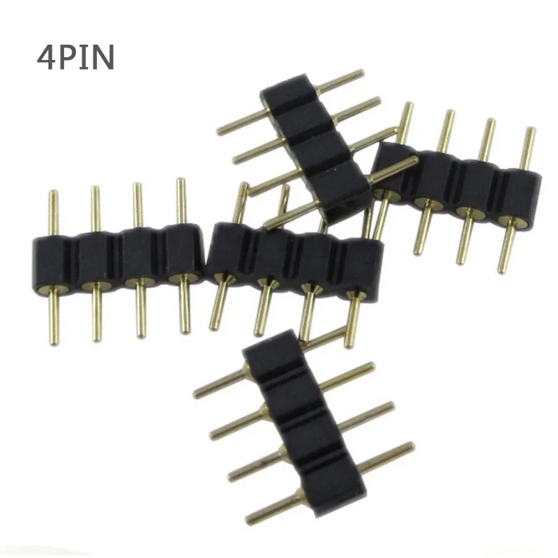 20 шт./лот 4pin RGB Разъем 4 pin игла мужской тип двойной для 3528 5050 цветных (RGB)