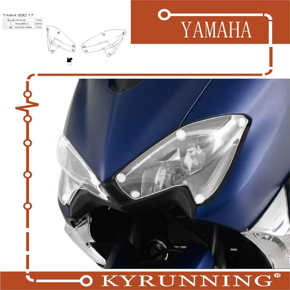 

Teng Worship FOR YAMAHA TMAX 530 DX SX 2017-2019 Tmax530 dx/sx motorcycle Headlight Protector Cover Shield Screen Len