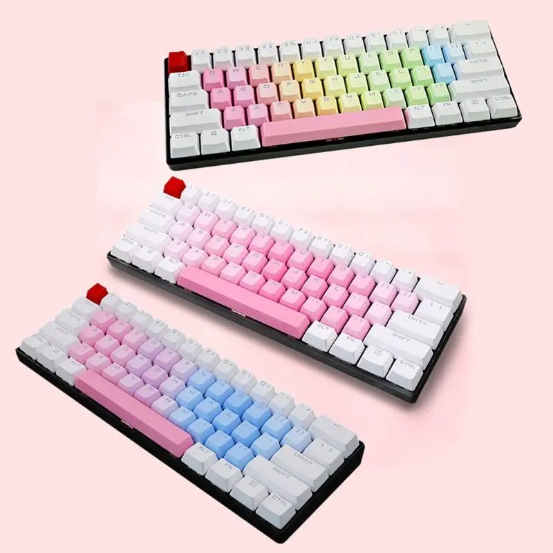 Chave de teclado mecânico de cereja, rgb pbt 35 teclas oem tiro duplo retroiluminado