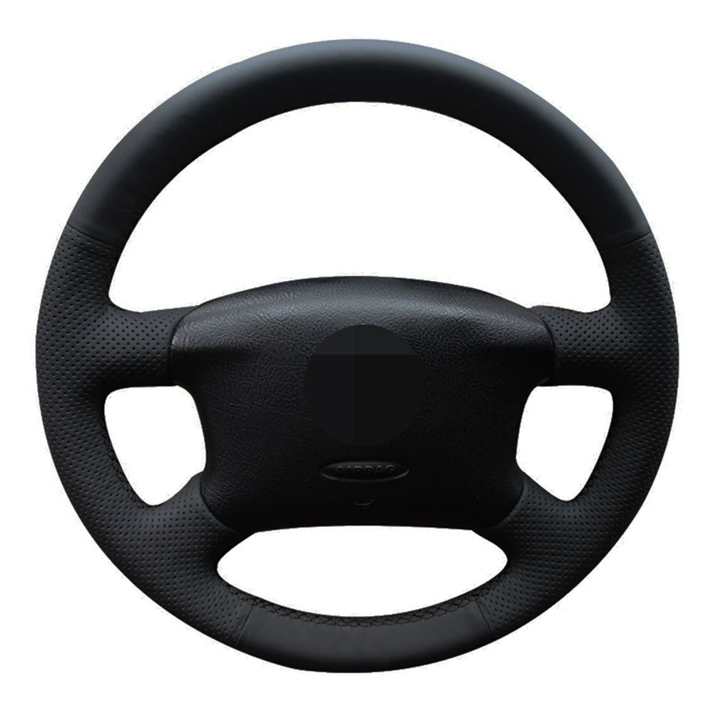 Car Steering Wheel Cover Hand-stitched Black Genuine Leather For Volkswagen VW Passat B5 1996-2005 Golf 4 1998-2004 | Автомобили и