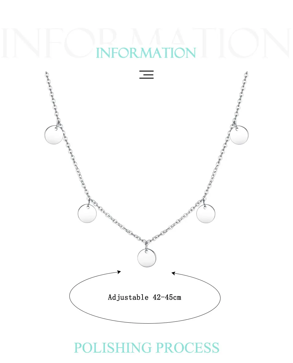 ELESHE Настоящее серебро 925 пробы ожерелье Регулируемая цепочка австрийский кристалл, круглая форма круглая подвеска ожерелье для женщин подарок