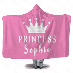 LVYZIHO – couverture de princesse à capuche personnalisée, deux tailles, pour adultes/enfants, chaude, polaire, pour pique nique à la maison 