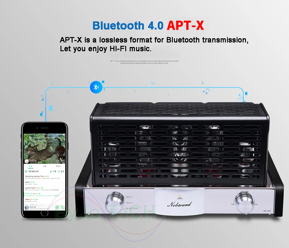 Ламповый усилитель Nobsound Hi Fi 2 1 каналов Amp вакуумный ламповый Bluetooth и обновленная