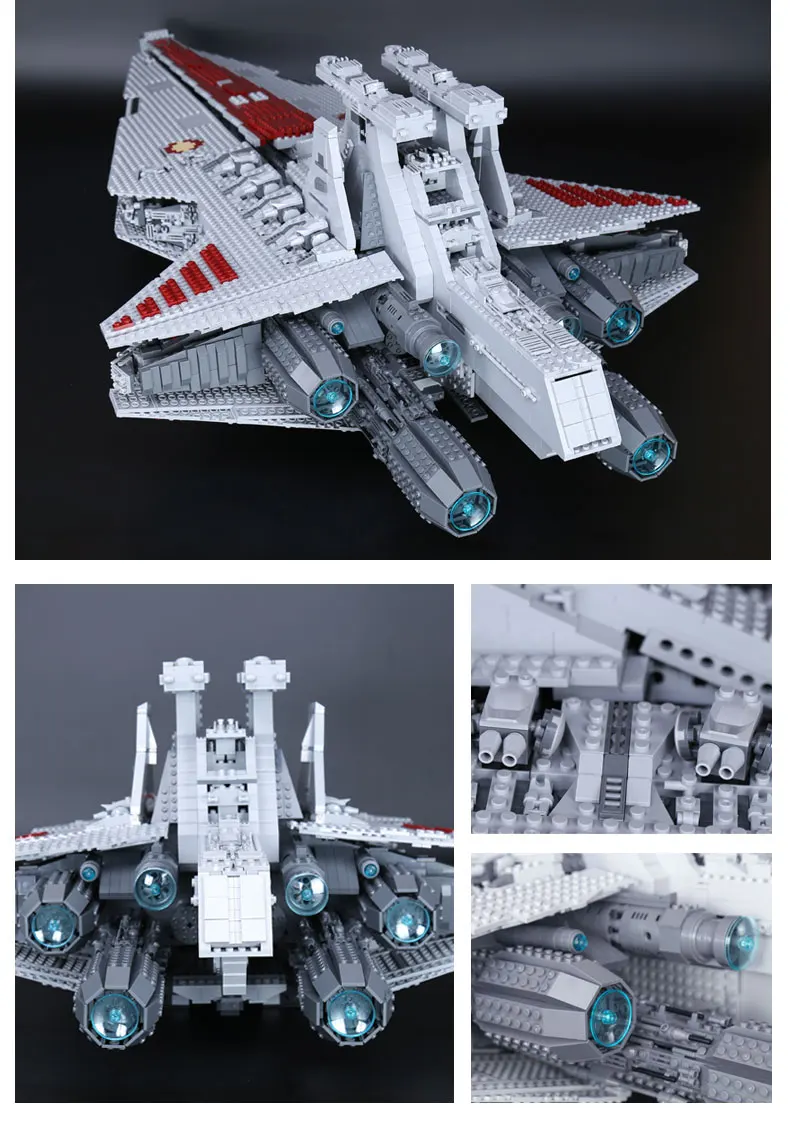 DHL 05077 Star Plan Toys Wars The UCS ST04 Звездная Республика Cruiser сборочные наборы строительные блоки кирпичи детские рождественские игрушки, подарки