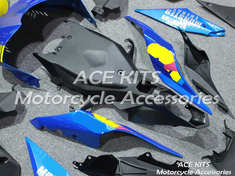 Мотоциклетный обтекатель abs для YAMAHA YZF-R1 15 16 YZF1000- впрыска кузова эффектный синий и черный ACE № 670