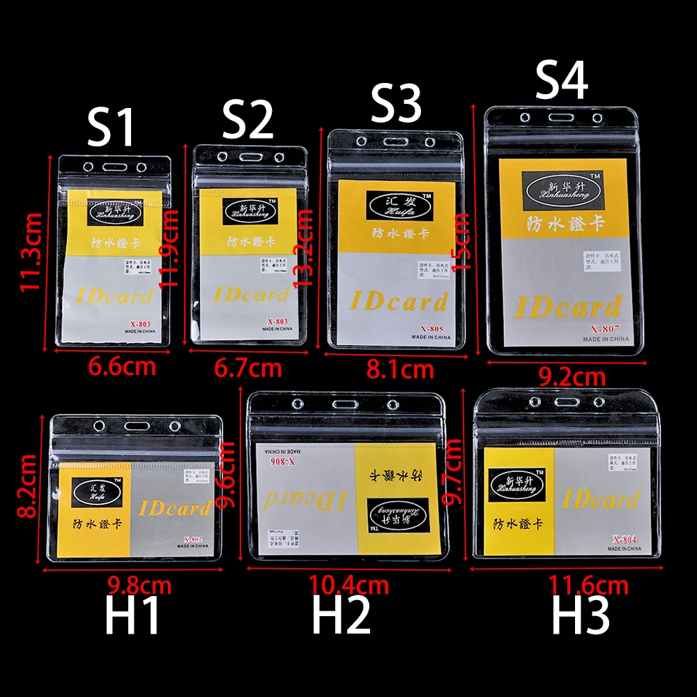 10Pcs PVC Plastic Badge Holder Wallet ID Card Holder Clip for Offices School Exhibition Bank Card Badg Holders Stationery Supply card holder id card holder