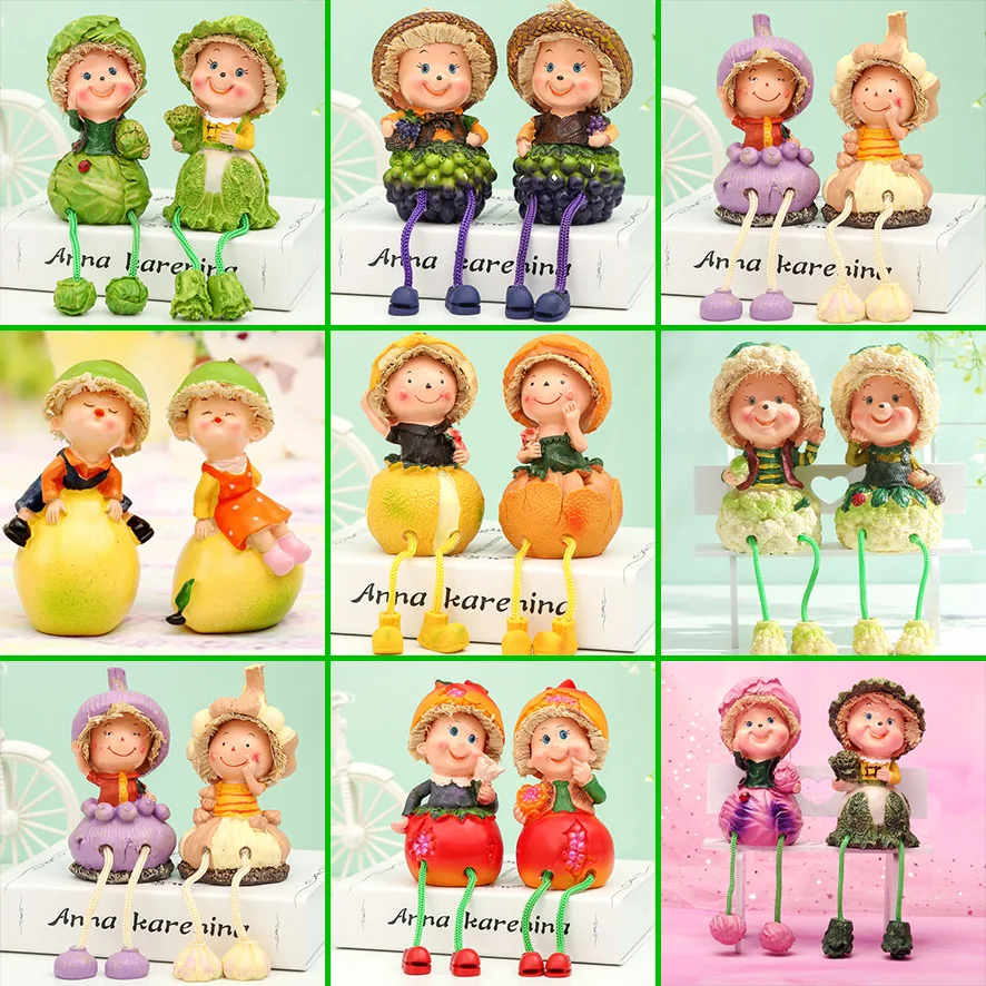 

Pastoral Onion Garlic Doll Hanging Feet Doll Statue Figurines Bedside Decor Home Decoration Modern Birthday Wedding Gifts Toy