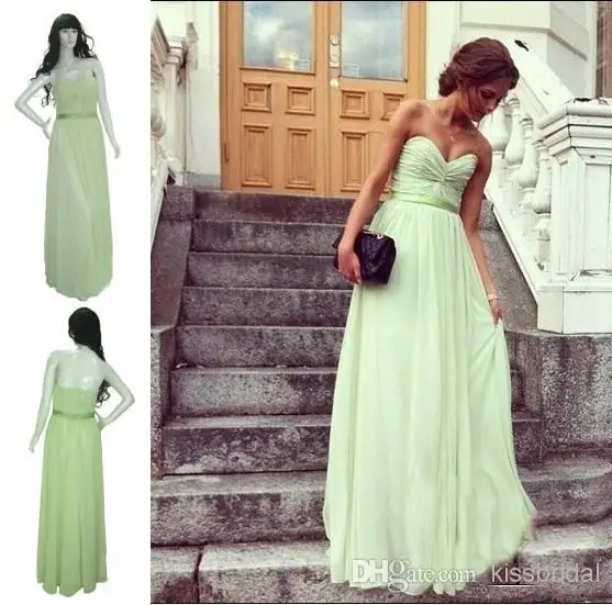 

free shipping new fashion 2016 vestidos de festa casual formal sexy long party bride gown mint green long Bridesmaid Dresses
