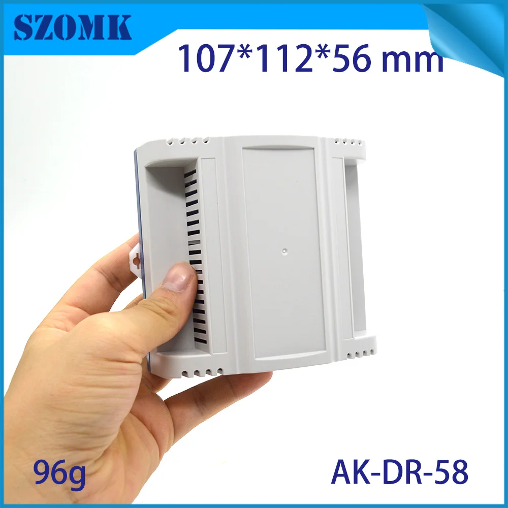 

1 piece SZOMK IP54 din rail plastic enclosure for terminal blocks 107*112*56 mm