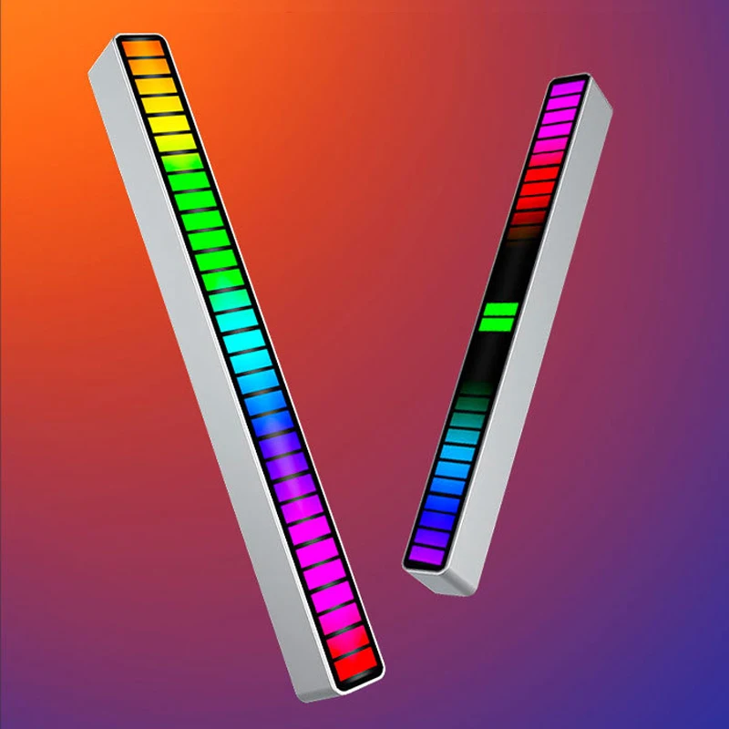 Music Sync Led Strip Lights Sound Control Pickup Rhythm Lamp Voice-Activated Atmosphere RGB Light Bar for Car Party Christmas | Игрушки и
