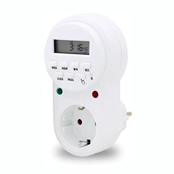 

ETG-63A Timer Socket Smart Power Socket EU Plug Programmable Electronic Digital Timer Switch Energy Saving 220V 16A EU Type