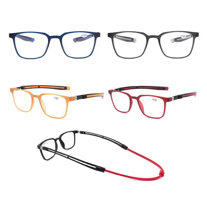 SAOIOAS, висящие на шее Магнитные очки для чтения, складные, для дальнозоркости, для мужчин и женщин, мягкие, силиконовые, магнитные, винтажные очки, 1,0 1,5 2,0