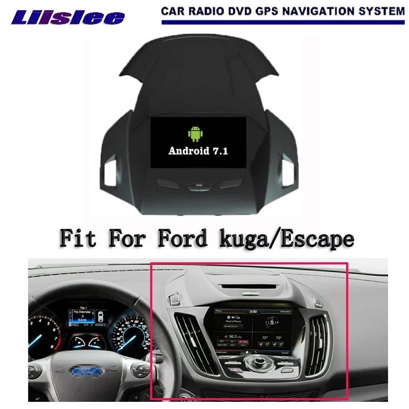 Liislee Android 7 1 2G RAM для Ford kuga/Escape Car Radio Аудио Видео Мультимедиа DVD плеер WIFI DVR GPS Navi